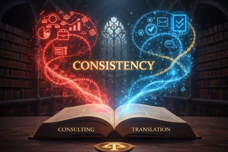 Consistency Is the Consulting Multiplier — And Translation Controls It
